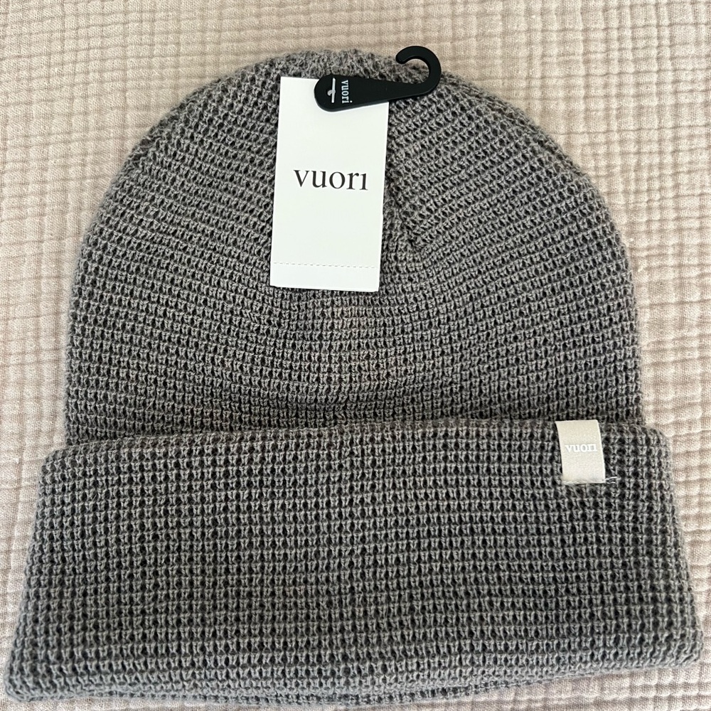 Vuori Charcoal Waffle Knit Beanie